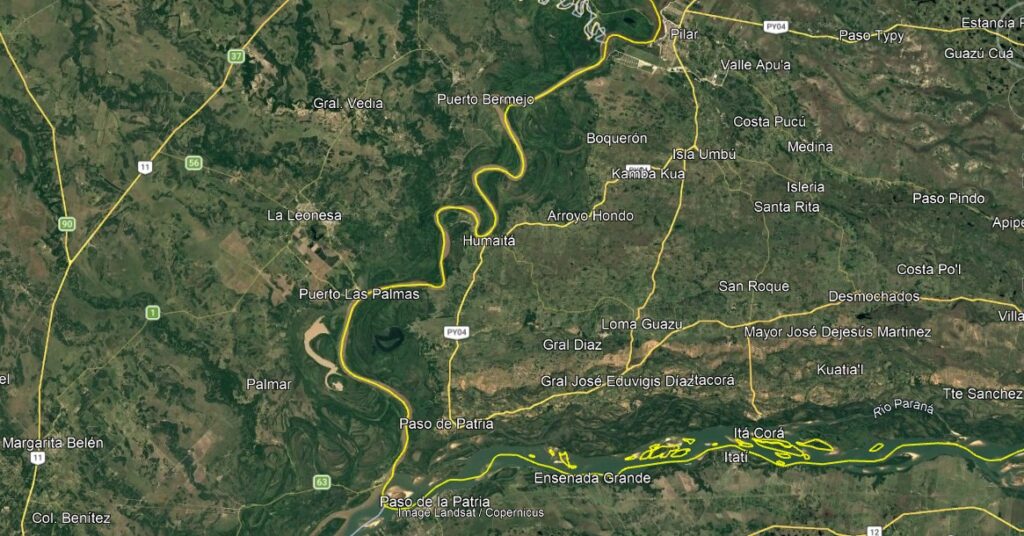 424 ha Puerto de aguas profundas en Curupayty, Humaitá, Ñeembucú