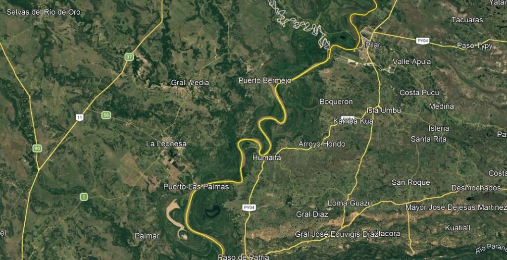 424 ha Puerto de aguas profundas en Curupayty, Humaitá, Ñeembucú